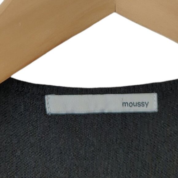 Moussy Long Black Open Cardigan Pinup - Picture 5 of 7